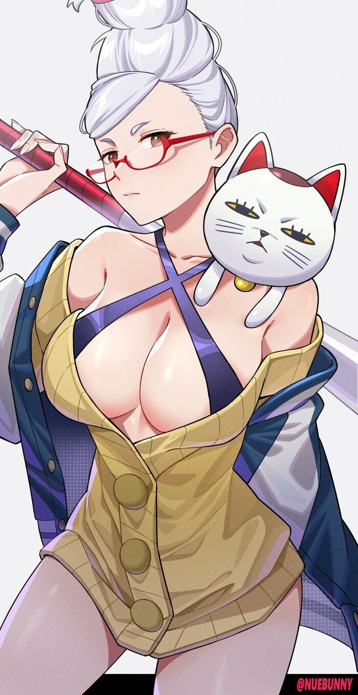 Ayase Seiko - NSFW, Anime, Anime art, Dandadan, Ayase Seiko, Neckline, Turbo Granny