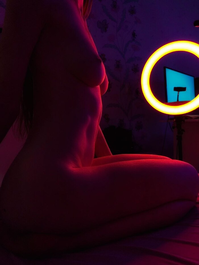 Happy New Year - 18+, My, Homemade, Photo on sneaker, Longpost, New Year, Erotic, NSFW, Boobs, Naked, No face