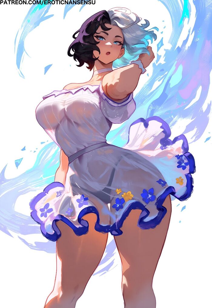 Luna Snow - 18+, Eroticnansensu, Art, Hand-drawn erotica, Erotic, Marvel, Marvel Rivals, Luna Snow, Games, Game art, NSFW