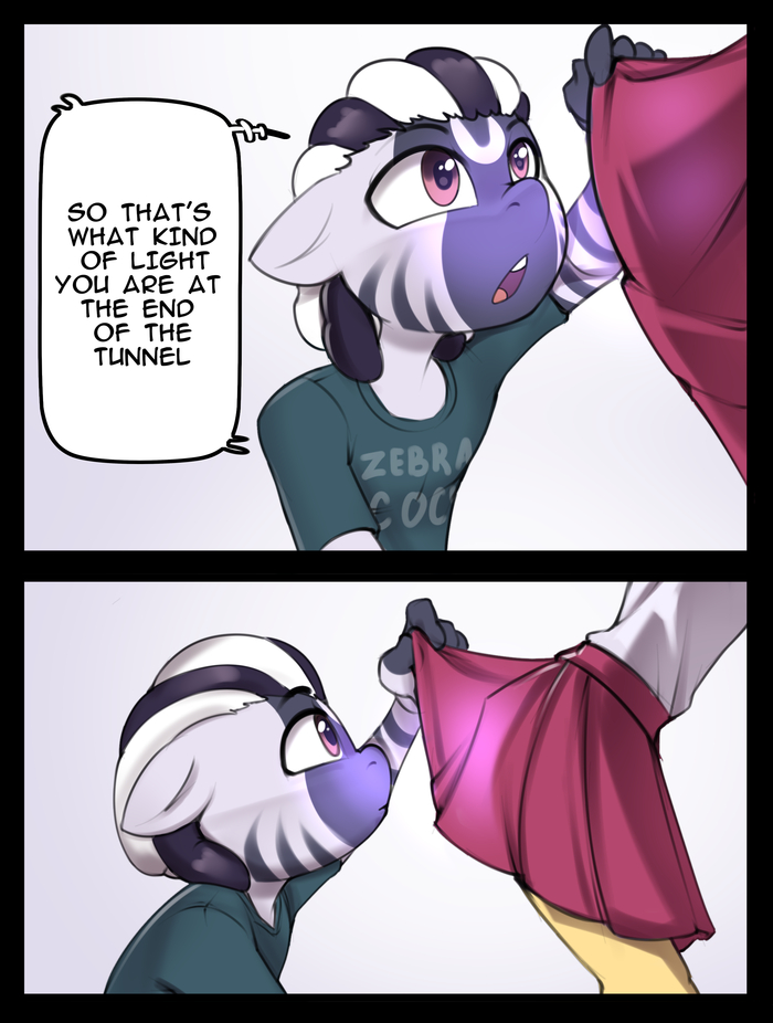 Light at the end of the tunnel - 18+, My little pony, PonyArt, MLP Edge, Original character, MLP Zebra, Anthro, NSFW