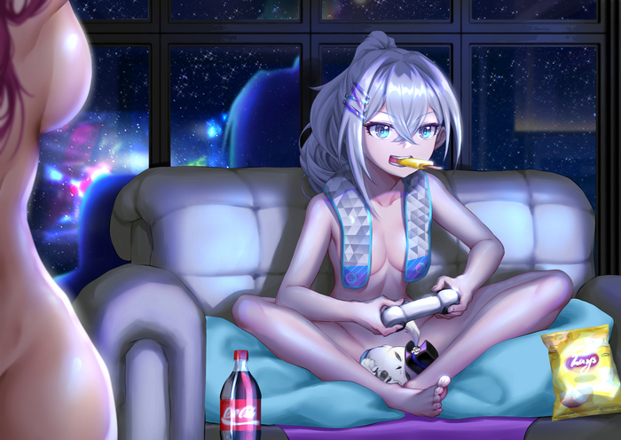 Yes yes. I'll finish the game and go - NSFW, Anime art, Honkai: Star Rail, Silver Wolf (Honkai: Star Rail), Hand-drawn erotica, Royboy, Games, Gamers, Game art, Gamepad