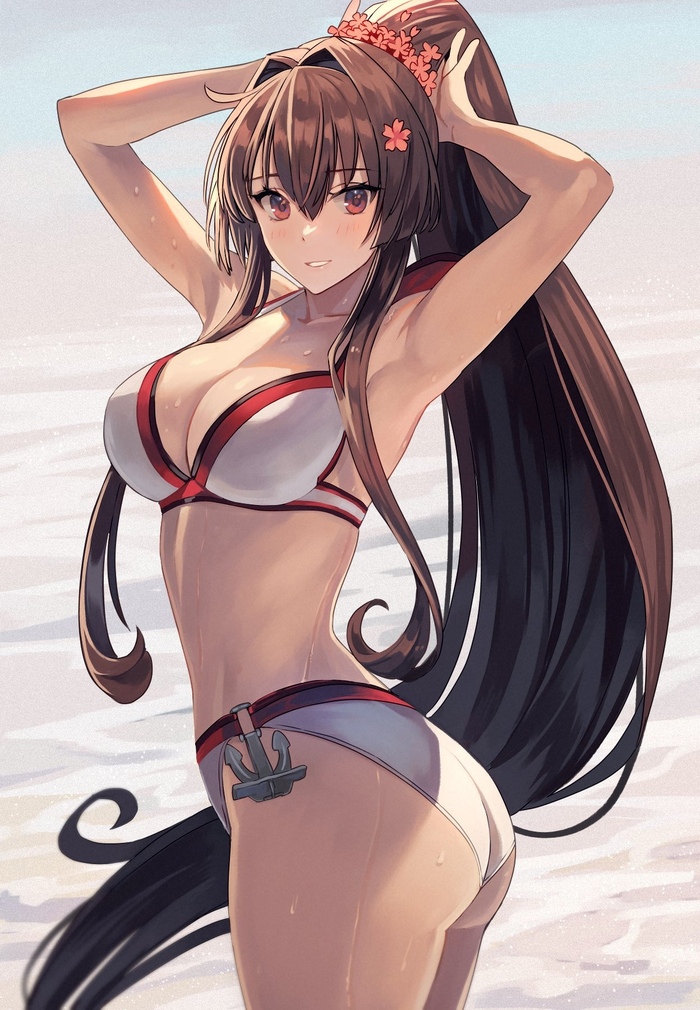 Yamato - NSFW, Anime art, Anime, Kantai collection, Yamato, Longpost