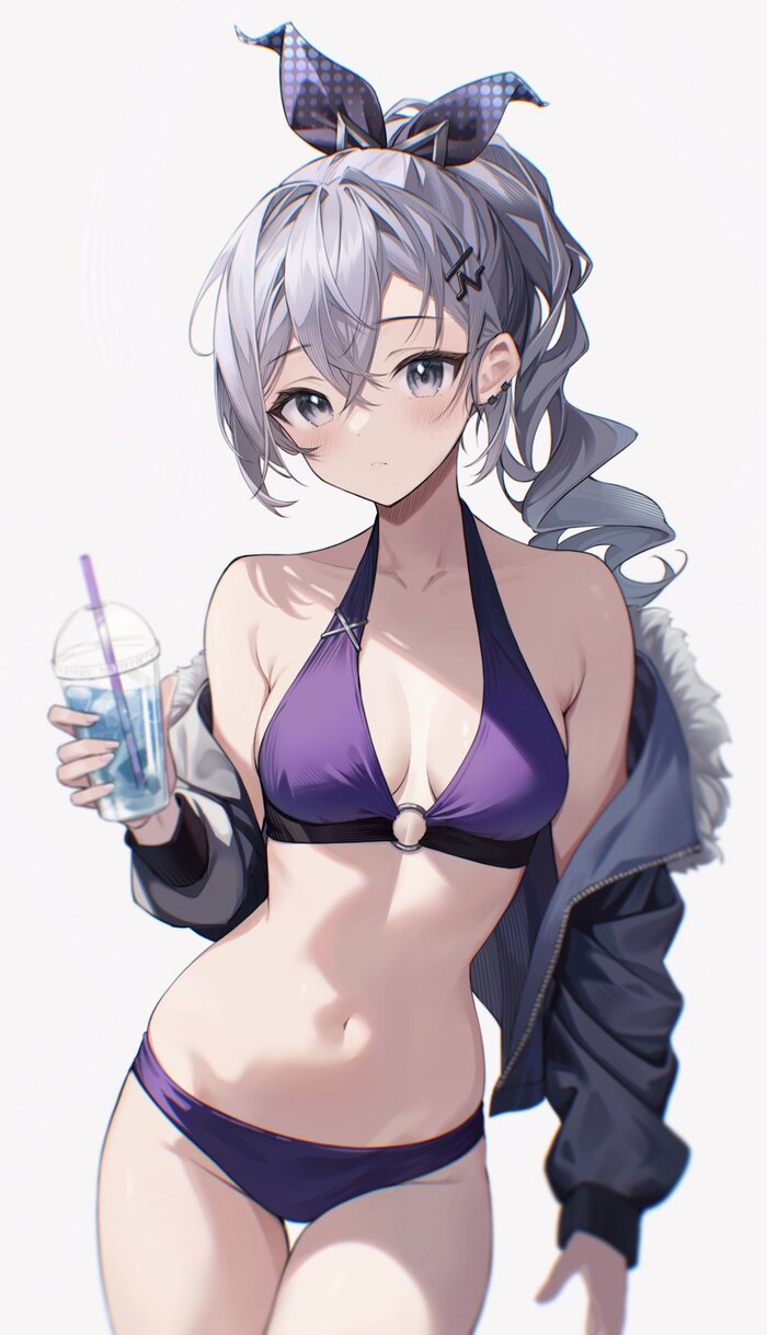 Wolf - NSFW, Honkai: Star Rail, Silver Wolf (Honkai: Star Rail), Art, Games, Anime, Anime art, Swimsuit