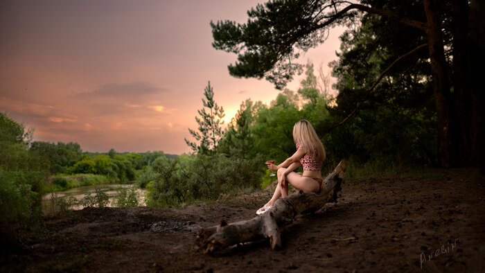 Strawberries in the Siberian forest - NSFW, My, Professional shooting, PHOTOSESSION, Erotic, Figure, Photographer