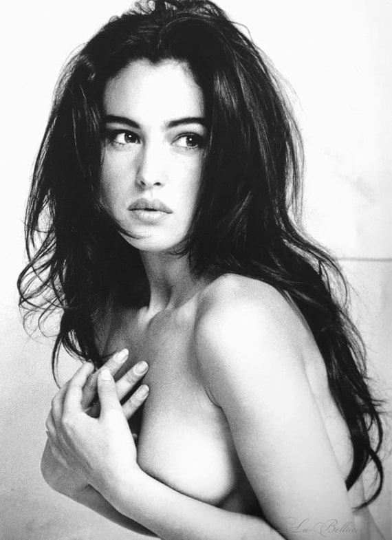 I see Monica, I like - NSFW, Celebrities, Gorgeous, Actors and actresses, Black and white photo
