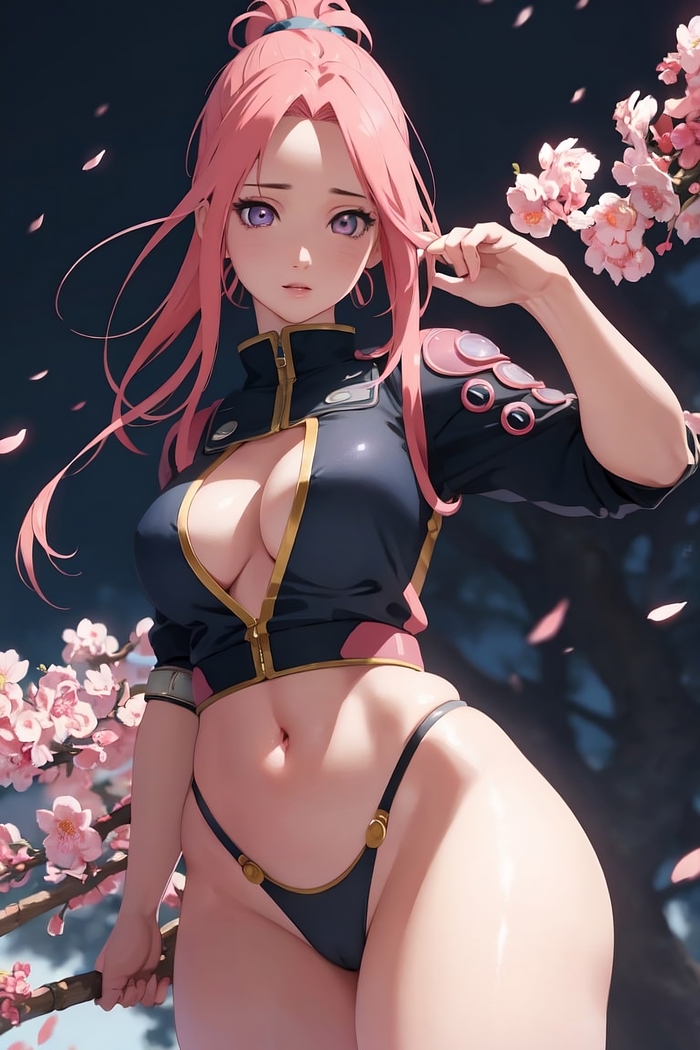 How do you like this Sakura? - NSFW, My, Girls, Anime, Art, Neural network art, Stable diffusion, Sakura, Naruto