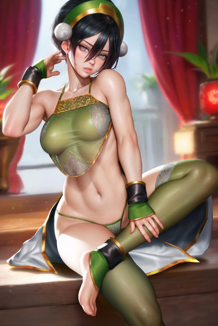 Reply to the post Toph - NSFW, Drawing, Avatar: The Legend of Aang, Toph Beifong, Neoartcore, Art, Hand-drawn erotica, Erotic, Reply to post, Longpost