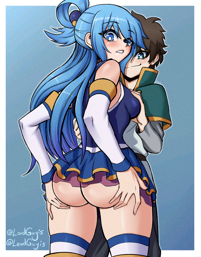 Useful Aqua - NSFW, Anime art, Anime, Konosuba, Aqua, Satou kazuma