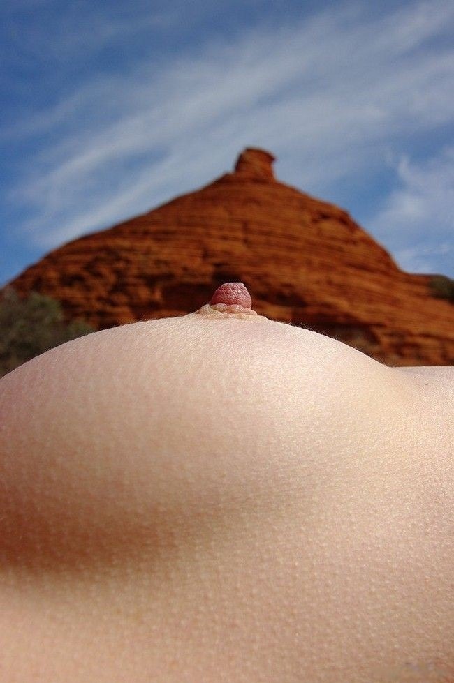 Better than the mountains only... - NSFW, Girls, Erotic, Boobs, Nipples, The mountains, Close-up