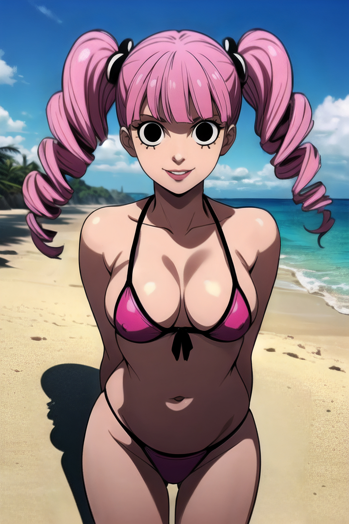 Perona - NSFW, One piece, Perona, Anime, Art, Neural network art, Swimsuit