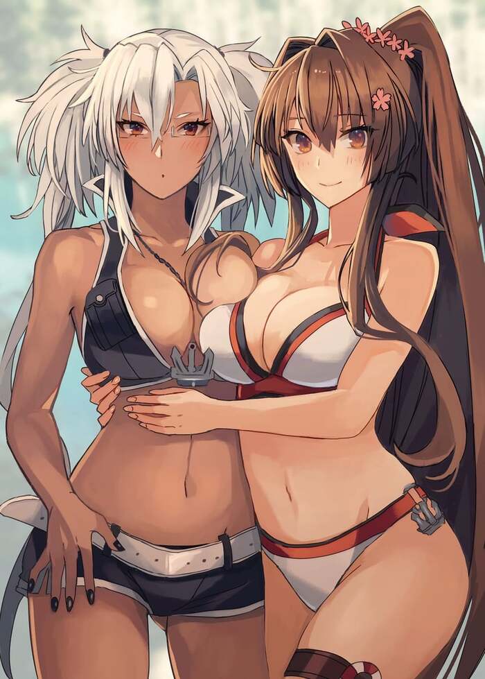 Sisters - NSFW, Anime art, Anime, Kantai collection, Yamato, Musashi