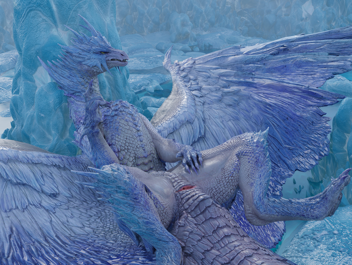 Ice queen - NSFW, Art, The Dragon, Furotica, Furotica female, Cloaca, 3D, Render