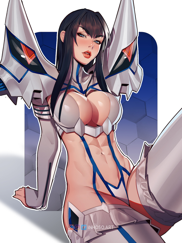 Satsuki - NSFW, Аниме, Anime Art, Арт, Девушки, Kiryuuin Satsuki, Крепкая девушка, Сиськи, Inhosoart