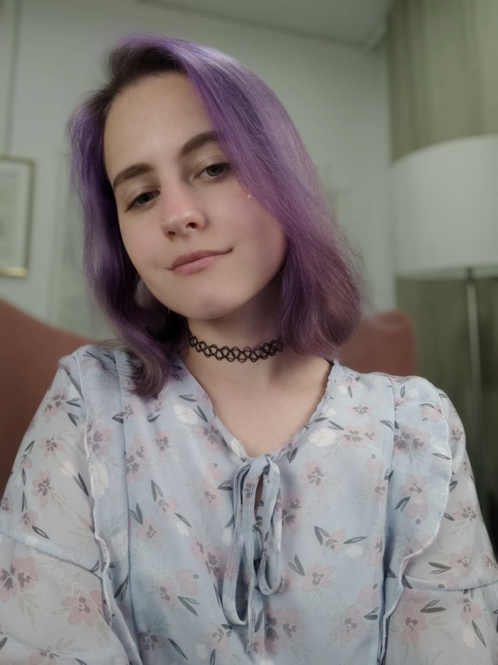 I have a question for you - NSFW, My, Survey, Colorful hair, Choker