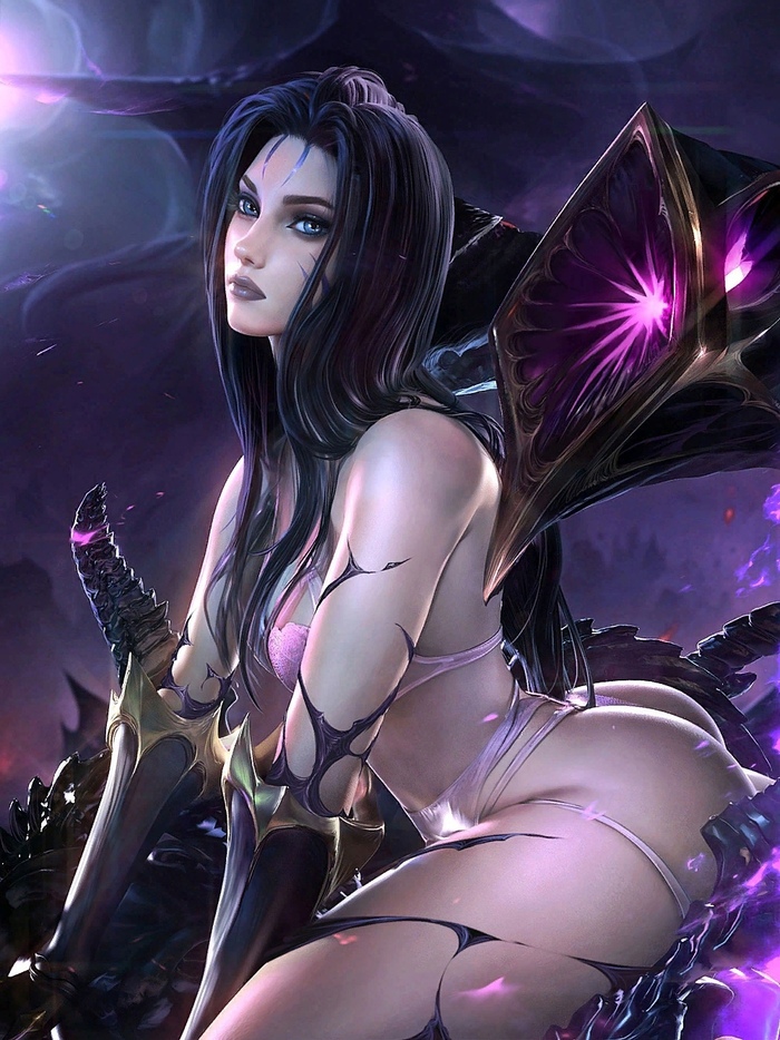 Kaisa - NSFW, Images, Art, Erotic, League of legends, Kaisa, Booty