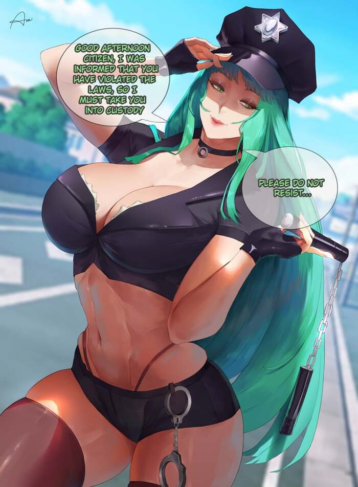 Officer Morrigan patrols the streets - NSFW, Aranee, Art, Anime, Anime art, Hand-drawn erotica, Darkstalkers, Morrigan Aensland, Longpost, Twitter (link), Erotic