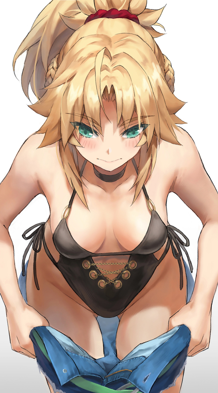 Almost ready - NSFW, Tonee, Art, Anime art, Anime, Fate, Fate apocrypha, Swimsuit, Hand-drawn erotica, Twitter (link), Mordred