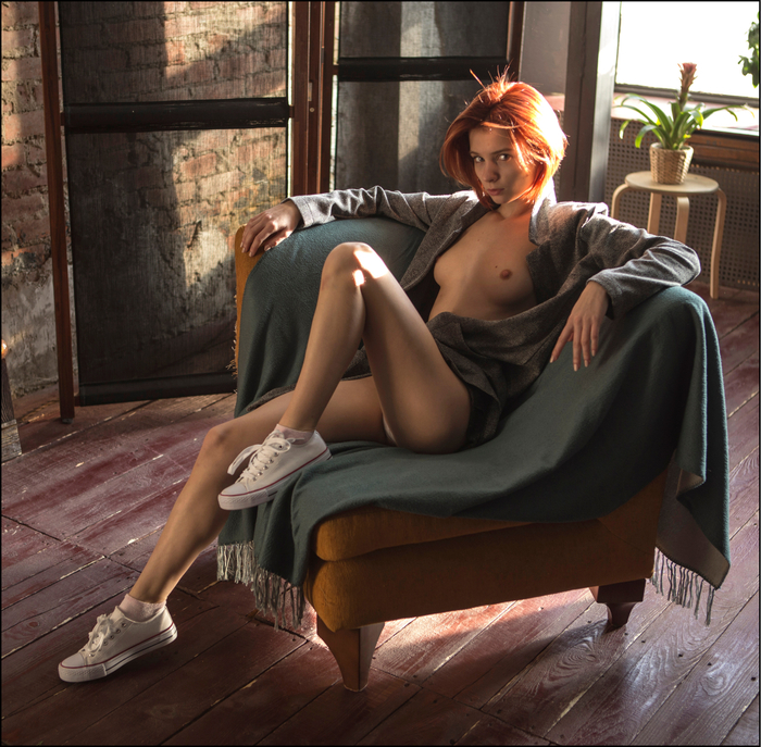 Marta Gromova - NSFW, Marta Gromova, Girls, beauty, The photo, Sneakers, Gorgeous, Body, Figure, Erotic, Hair