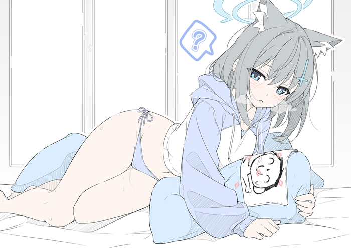 Continuation of the post Sunaookami Shiroko - NSFW, Anime, Anime art, Art, Girls, Sunaookami shiroko, Games, Animal ears, T1kosewad, Twitter (link), Reply to post, Blue archive